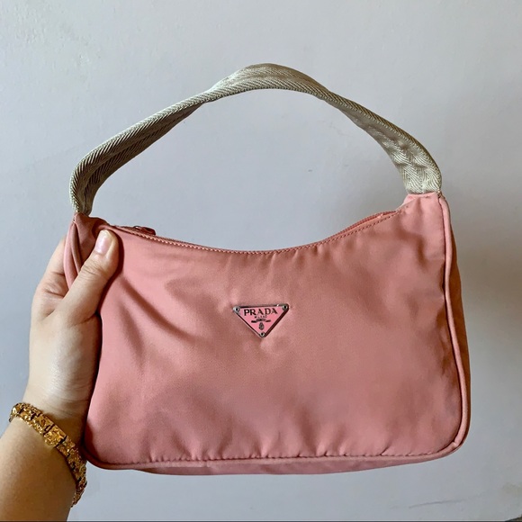 Prada Handbags - Prada Rosa Vela Necessaire Nylon Mini Hobo Bag 💗